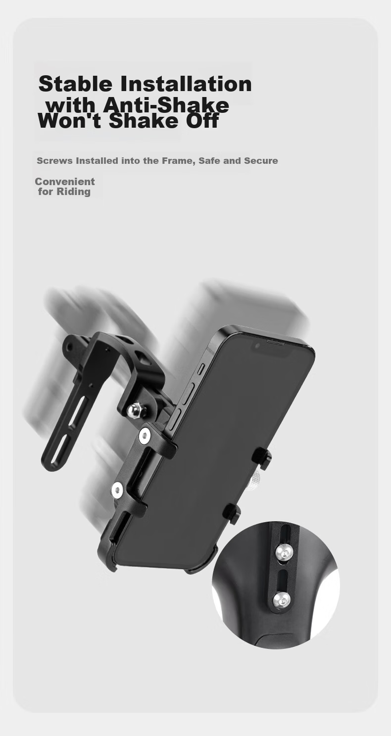 Captain Tas Aluminum Alloy 2-in-1 Bicycle Phone Holder Mountain Bike Integrated Handlebar Road Bike Navigation Mount Cycling Gear 3