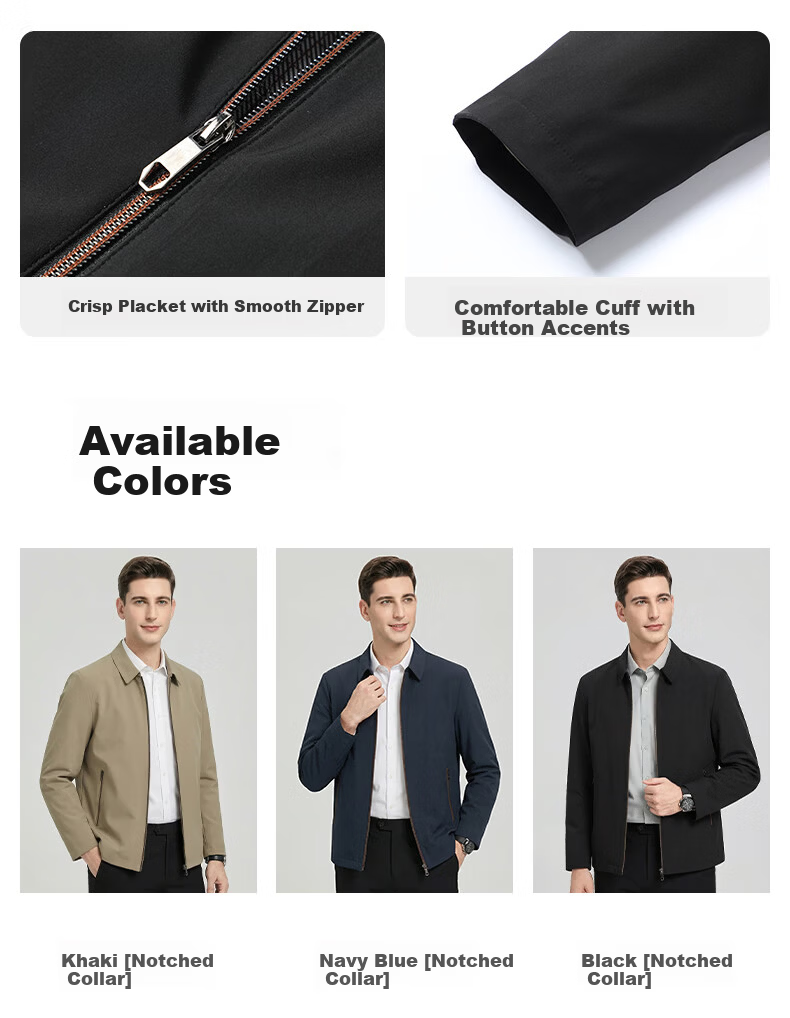 Shanshan [Three-proof Seamless Lapel] Men's Jacket Spring Autumn Business Executive Workwear Casual Middle-aged Dad Coat 4