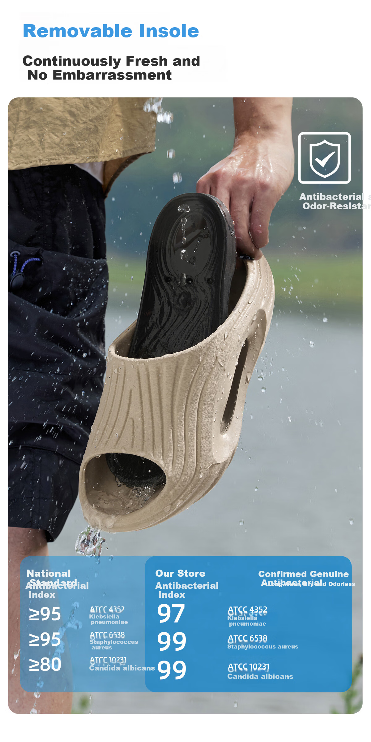 TZLDN Men's Sports Slippers Summer 2026 New Anti-Slip Odor-Resistant Durable Antibacterial Thick-Soled Height-Increasing Outdoor Sandals 9