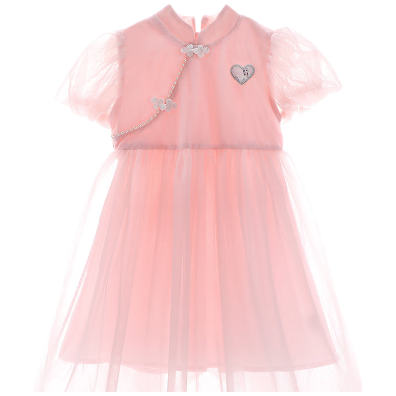 Disney Elsa Girls Summer Dress Princess Frozen Summer Outfit New Chinese Style Girl Dress