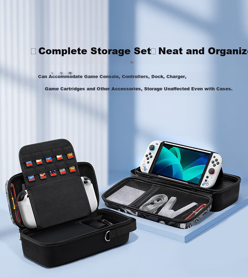 Jemdo Nintendo Switch 2 Storage Bag Large Capacity Protective Case NS 2nd Gen Handheld Pro Controller Grip Charger Dock Shell Tempered Glass Full Set Accessories 4