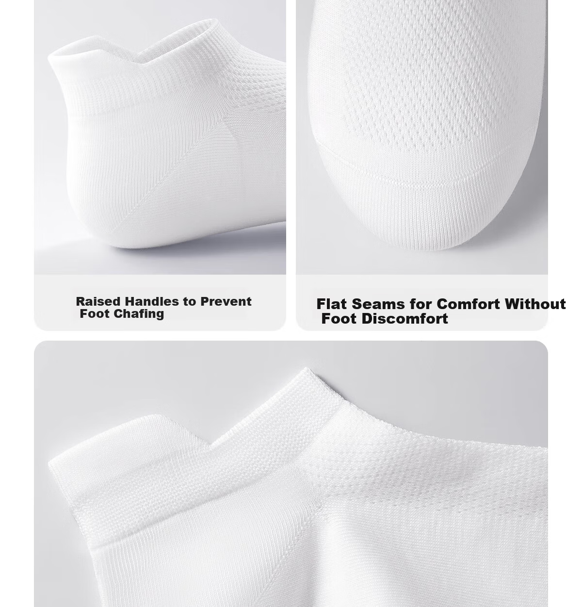 Buddygo Disposable Women's Socks Antibacterial Daily Use No-Wash Socks Travel Military Training Cotton White 5 Pairs 12