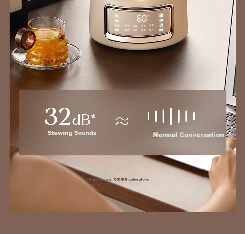 OIDIRE Health Pot Full Glass Flower Tea Kettle Electric Temperature Control Water Boiler Multi-Function 1L ODI-HC07 Standard Edition 24
