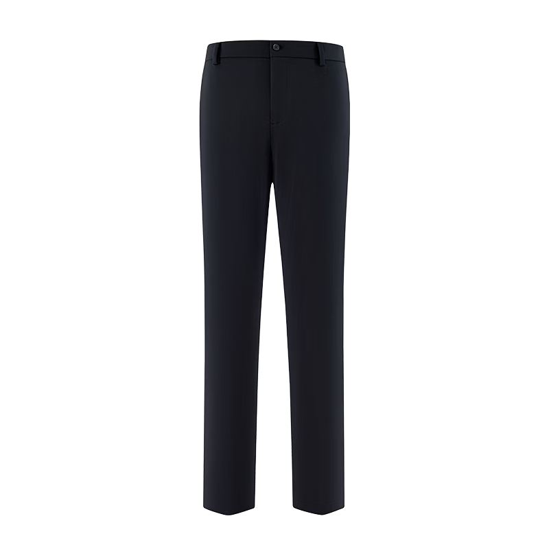 Ouding [Lycra Linen] First Class High Elastic Casual Pants Changmai Air Comfortable Wrinkle-Free Trousers Ink Blue 32