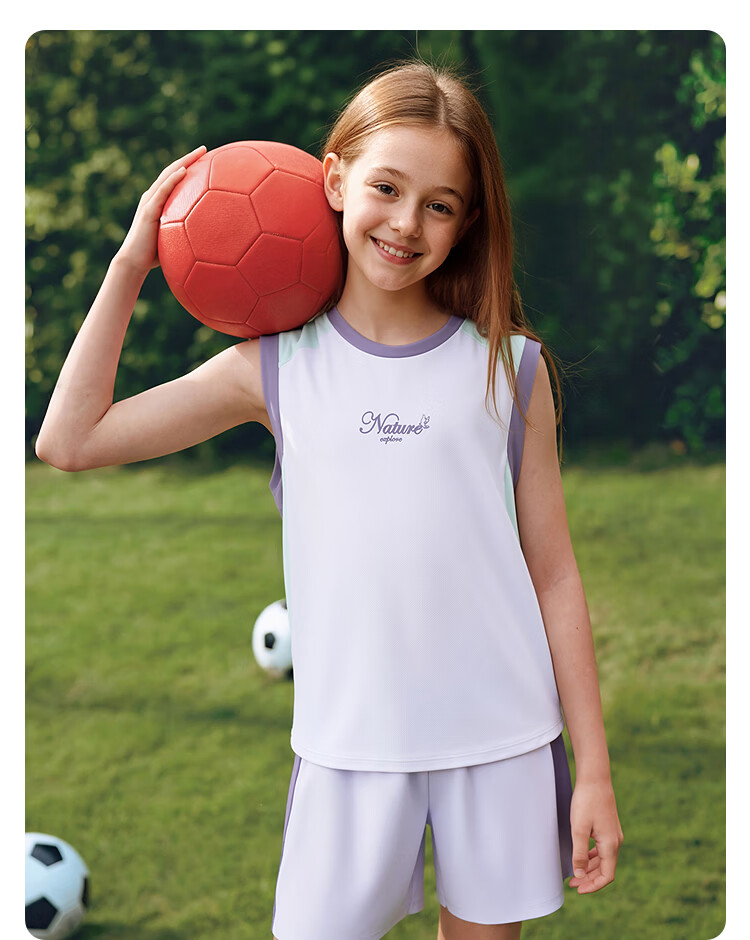Balabala Girls' Vest Set Children's Two-Piece 2026 New Summer Quick-Dry Original Yarn Sun Protection UPF50+ Cooling 19