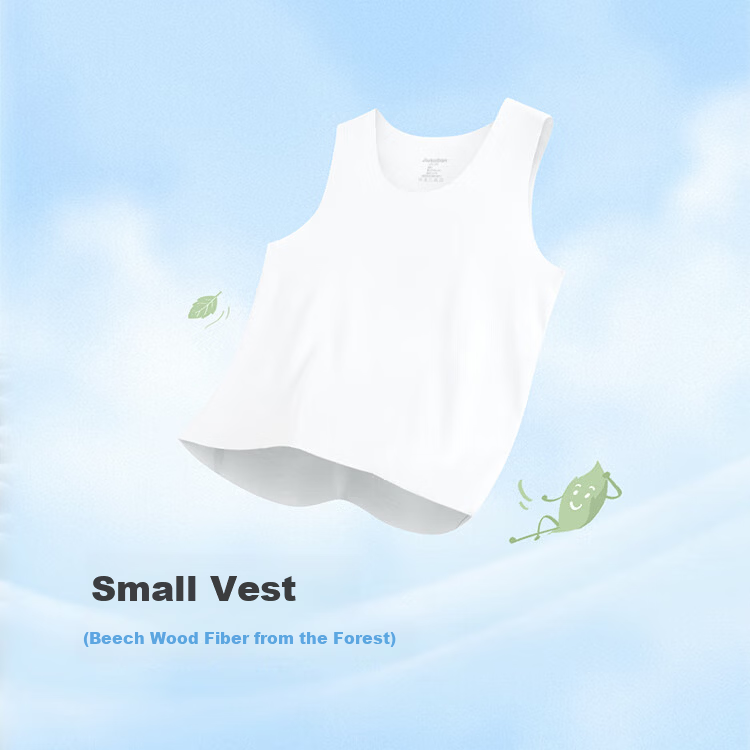 Jiusuiban Kids Boys Thin Modal Seamless Tank Top Youth School Sports Sleeveless Shirt 1