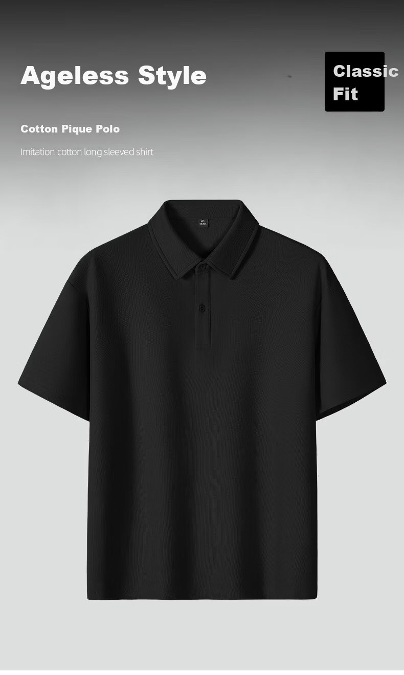 JEEP SPIRIT Men's Polo Shirt Summer Trendy Casual Japanese Workwear Short Sleeve T-Shirt Commuter Collared Top 1