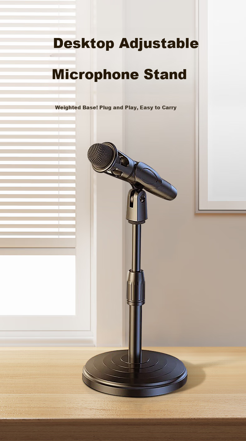 Good Shepherd Microphone Dual Boom Stand Professional Stage Floor Telescopic Tripod Conference Speech Recording Mic Holder KTV Wireless Condenser Mic Vertical Stand with Clip 1
