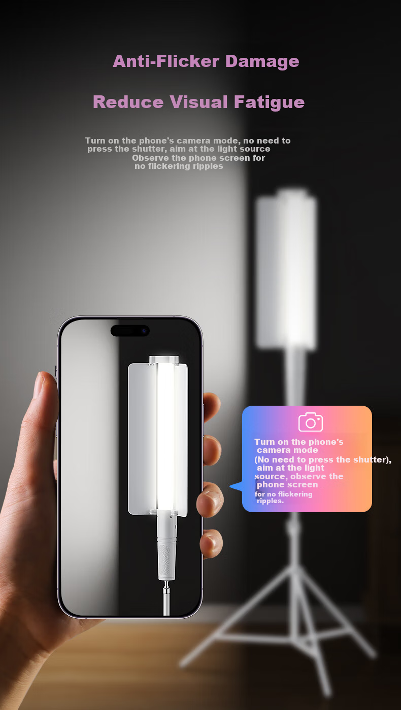 Kerunle RGB Handheld LED Full-Color Fill Light Stick Portable Adjustable Color Temperature Professional Video Photography Soft Light Outdoor Night Scene Light Stick 21