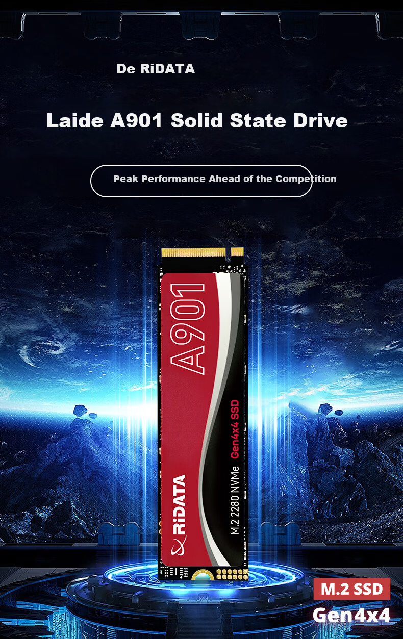 RIDATA 1TB M.2 NVMe PCIe 4.0x4 SSD Solid State Drive 7400MB/s Read Speed Compatible with Laptop Desktop PS5 A901 1