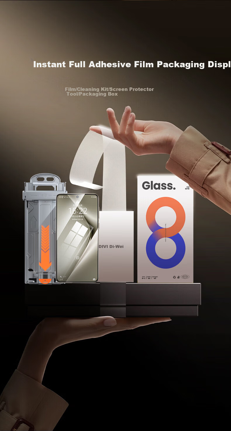 DIVI Ice Porcelain Film 3-Pack for Huawei Pura70pro Full Glue P70pro+/Ultra Tempered Glass Screen Protector HD Soft Anti-Fingerprint Full Coverage Dust-Free 13