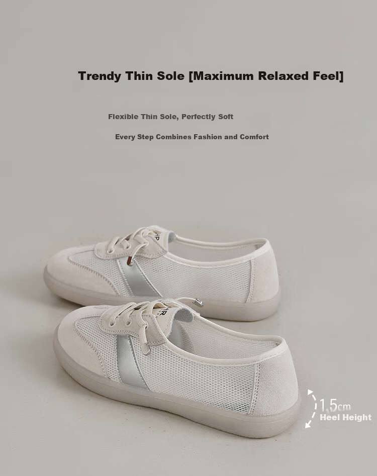 ZHR Women's White Sneakers, Summer 2026 Thin Style, Breathable Mesh Casual Sports Shoes for Women, A170E Beige Silver, Size 36 6