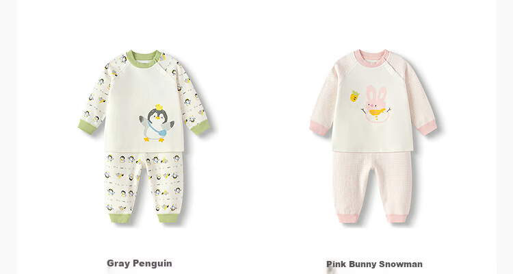 BALABALA Children's Clothing, Baby Underwear Set, Boys And Girls Long-Sleeve Outfit, Infant Pajamas, Autumn And Winter Wear, Warm, Cute And Adorable 12