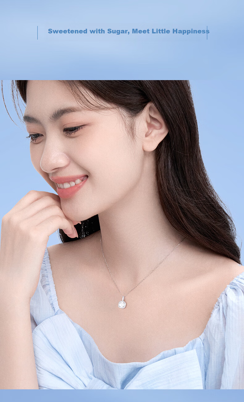 GLTEN One-Kilogram Small Sugar Cube Silver Necklace for Women, 2026 New High-End Style Birthday Gift for Girlfriend Or Wife 7