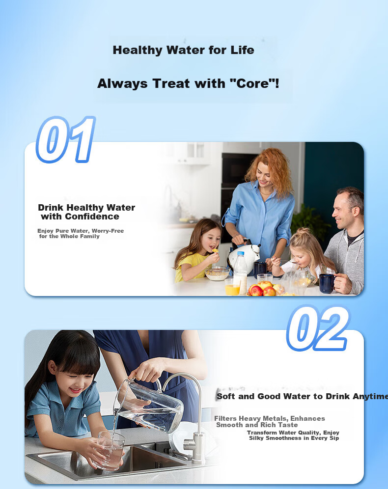 KaQiu Compatible Universal Midea Water Purifier Filter S1 Series PAC Composite C1 Pre-Activated Carbon Filter 4