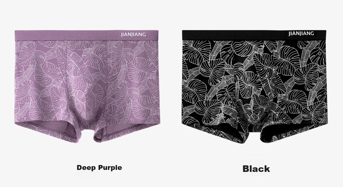 Jianjiang Men's Modal Boxer Briefs High Elasticity Breathable Antibacterial 3-Pack 14