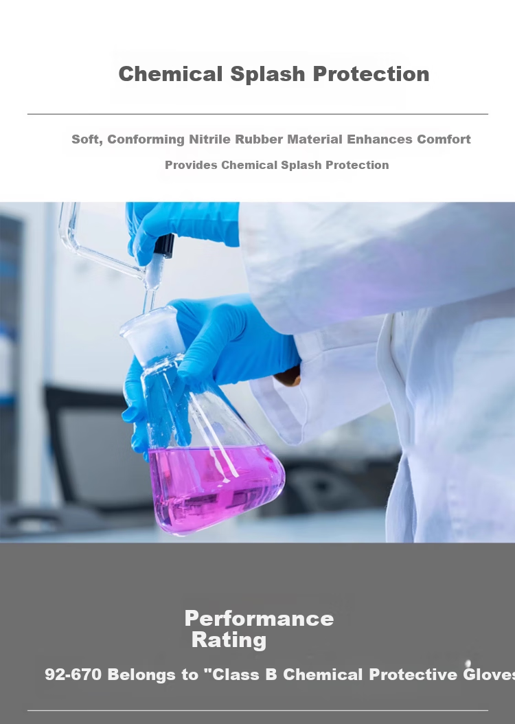 Ansell Disposable Powder-Free Nitrile Gloves Thickened Wear-Resistant Food Grade Household Laboratory Inspection Protective Gloves 92-670 (100 pcs/box) M 5