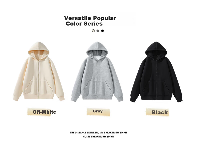 JEANSWEST LIFE Men's Hoodie, Zip-Up Jacket with Hood, Spring And Autumn Thick Breathable Zipper Top, Streetwear Trendy Clothing C 3