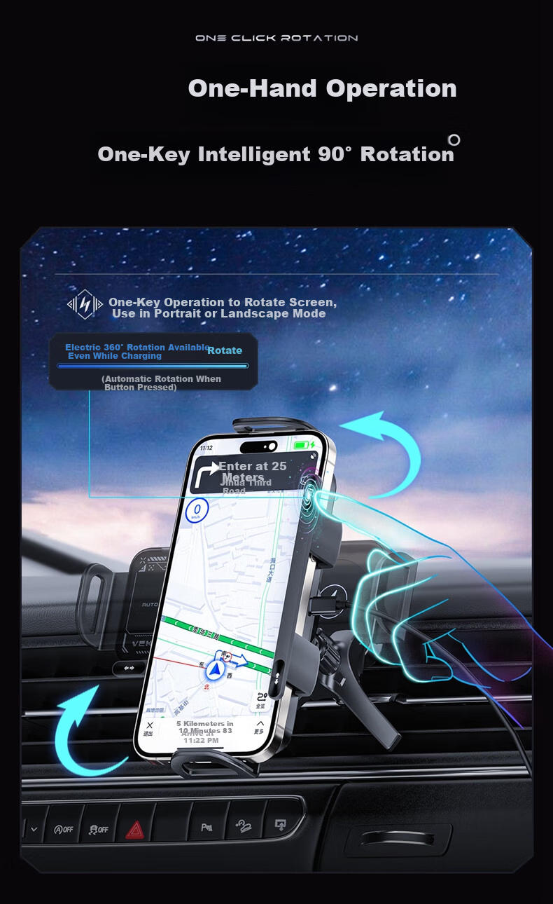 Digalun Foldable Screen Phone Car Mount Wireless Charger Car Navigation Electric Fast Charger Corporate Gift 5