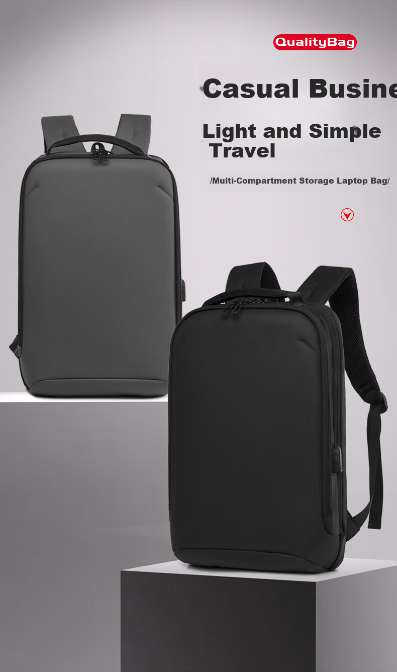 Biyoumei Men's Large Capacity 15-inch Laptop Backpack Casual Business Multifunctional Travel Student Shoulder Bag 1