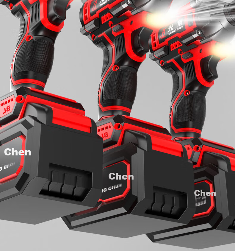 Guangchen Electric Wrench High Torque Impact Lithium Battery Wrench Air Impact Wrench Scaffold Foot Automotive Repair Socket Set Power Tools 21