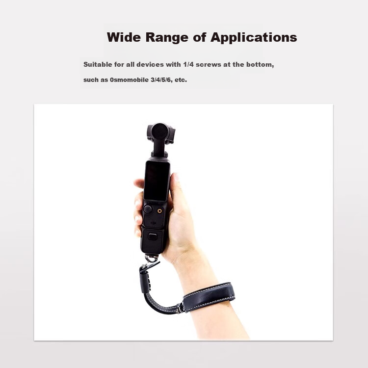 Qiye Wrist Strap Lanyard for DJI Pocket 3 Pocket 4 Osmo Pocket 3 Brown 3