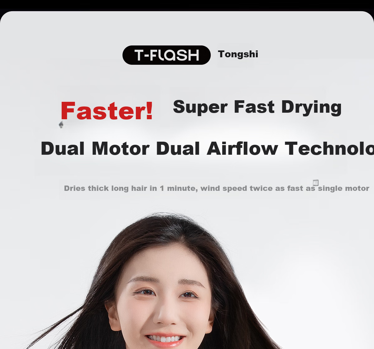 Tongsci F8 Plasma High-Speed Hair Dryer Dual Barrel Home Use Hair Care Quick Drying Strong Wind Power Damage-Free Hair Blow Dryer Birthday Anniversary Gift for Girlfriend Wife Practical Premium Gift B 3