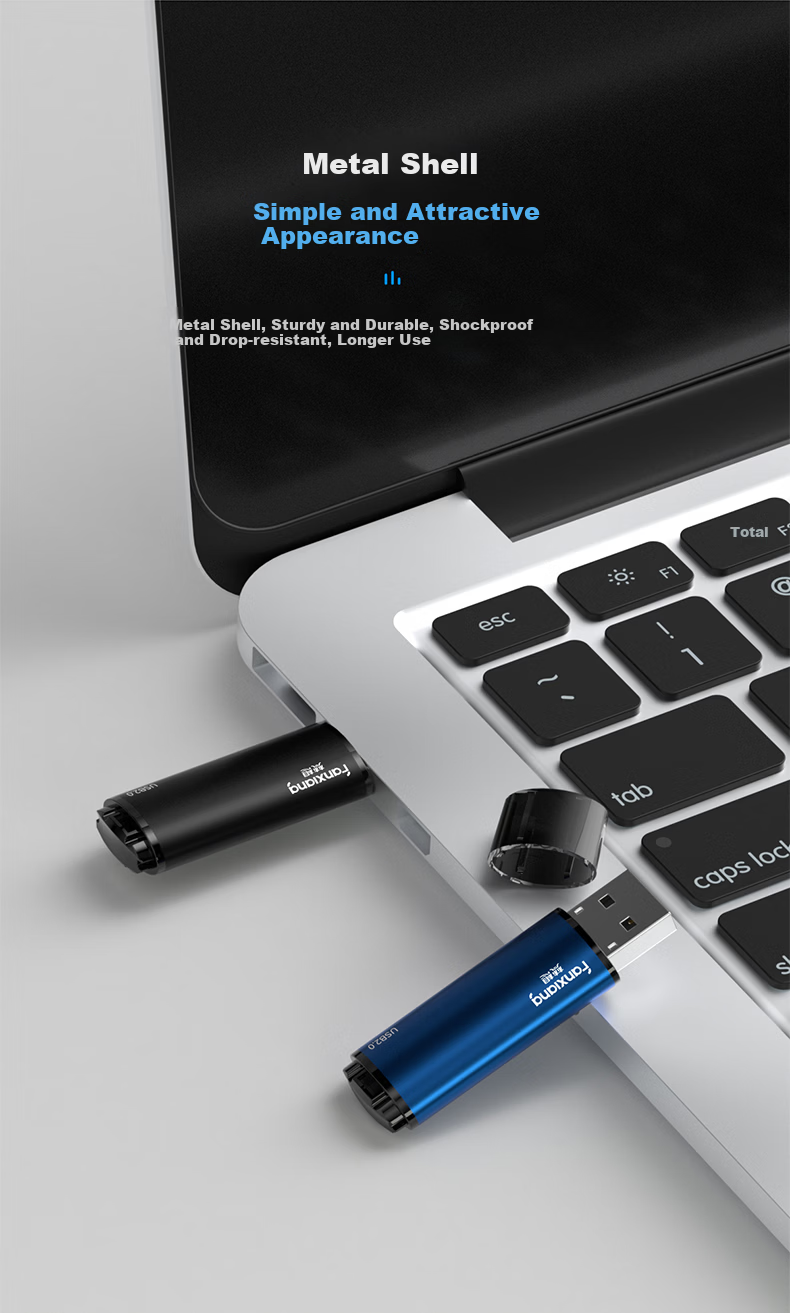 FANXIANG 32GB USB 2.0 Mini Portable Metal USB Flash Drive for Professional Bidding, Car Computer, Enterprise Use, Colorful 10-Pack F202 7