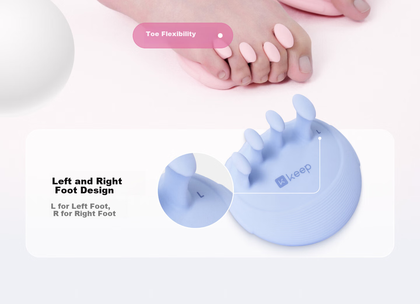 Keep Arch Trainer Leg Slimming Foot Exercise Flat Foot Correction Toe Valgus Aid Sakura Pink 23