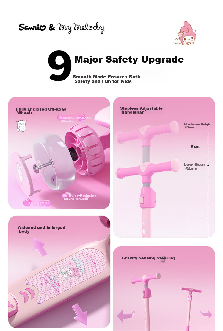 Mesuca Children's Scooter: Rideable, Pushable, And Sliding Two-In Multifunctional Walker with Flashing Lights, Foldable, And Adjustable Height 2