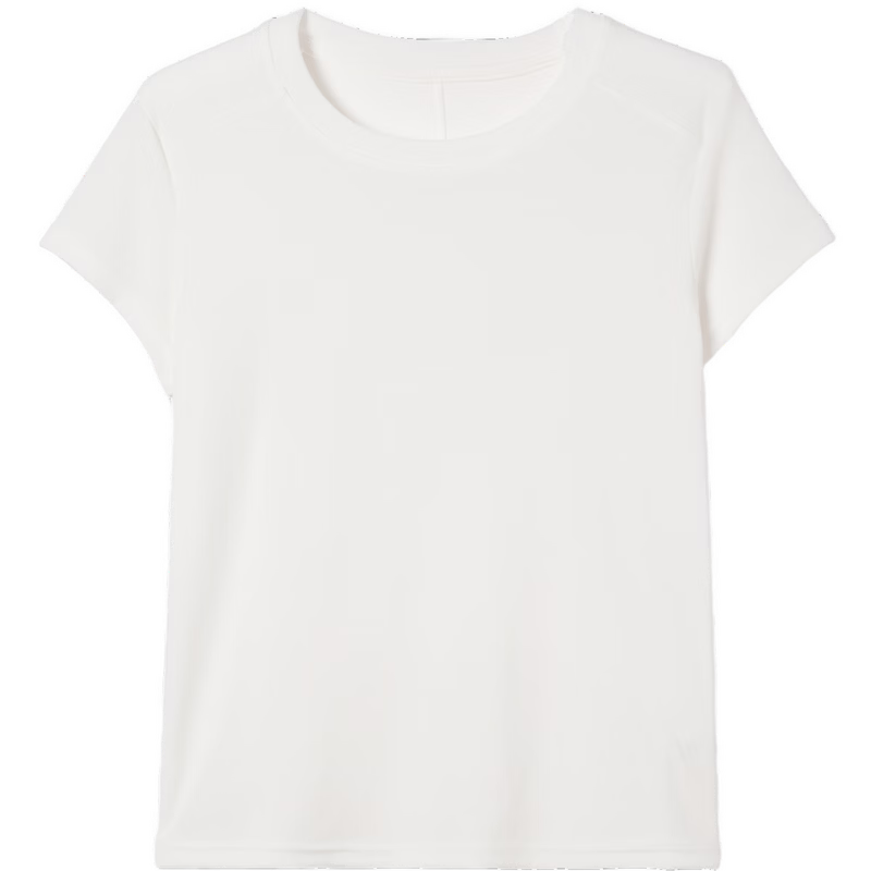 Demana [Smooth Lyocell] Summer Simple Style Round Neck Short Sleeve Slim Fit Petite Versatile High-End Women's T-Shirt