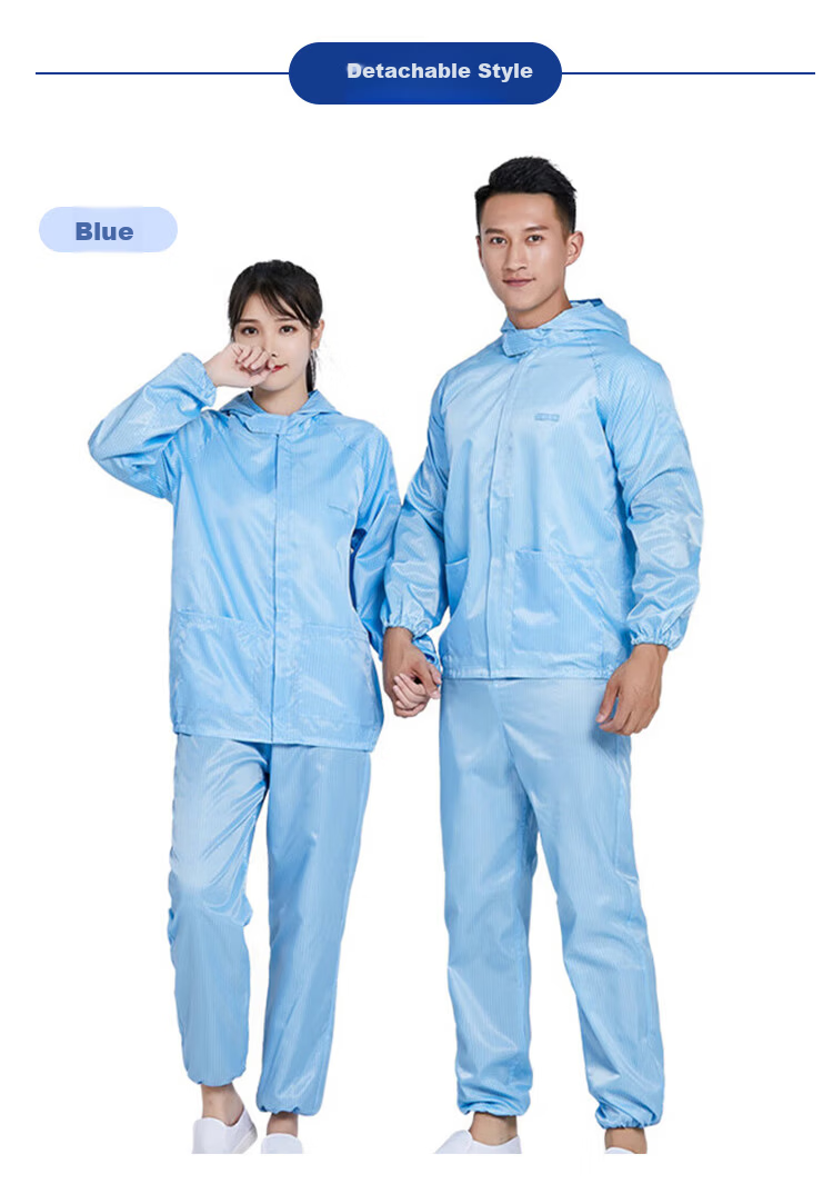 Qingxiao Anti-Static Dustproof Coverall White L Cleanroom Protective Paint Spraying Workwear 13