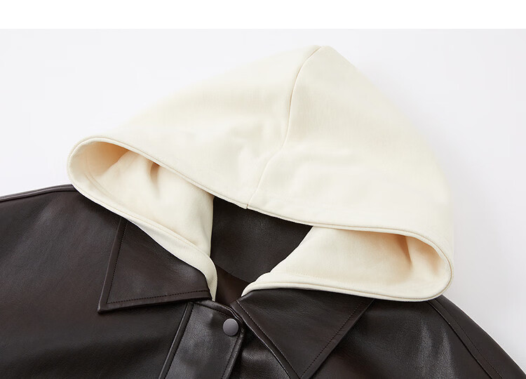 Demana Time Narrative Spring Fashion Detachable Colorblock Hooded Loose Slimming Concealment Jacket for Women High-End Feel 11