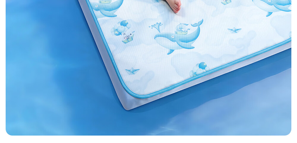 Beitais Baby Cooling Mat Breathable Ice Silk Mattress for Toddler Kindergarten Nap Bed Cloud Whale Fantasy 100*56cm 31