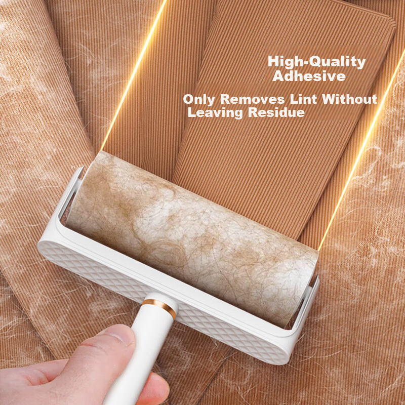 Melia Lint Roller 10cm with 180 Replacement Sheets Pet Hair Remover Brush for Clothes and Furniture