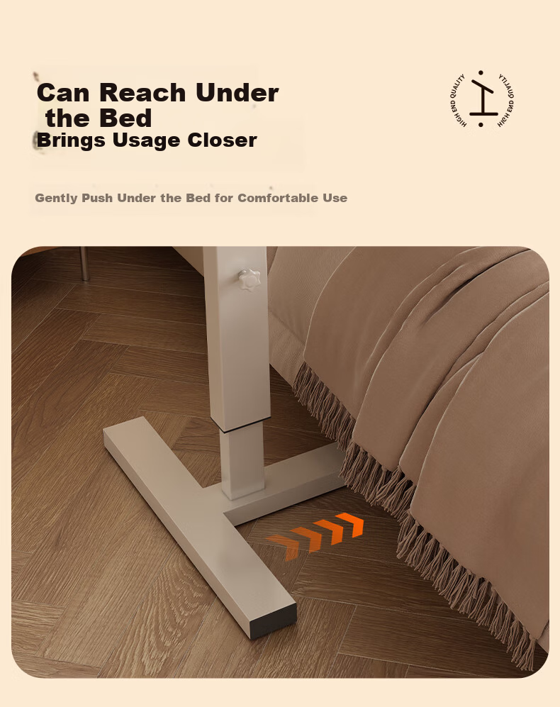 Jingkun Adjustable Mobile Folding Bedside Computer Desk Multifunctional Bed Table Side Table 6