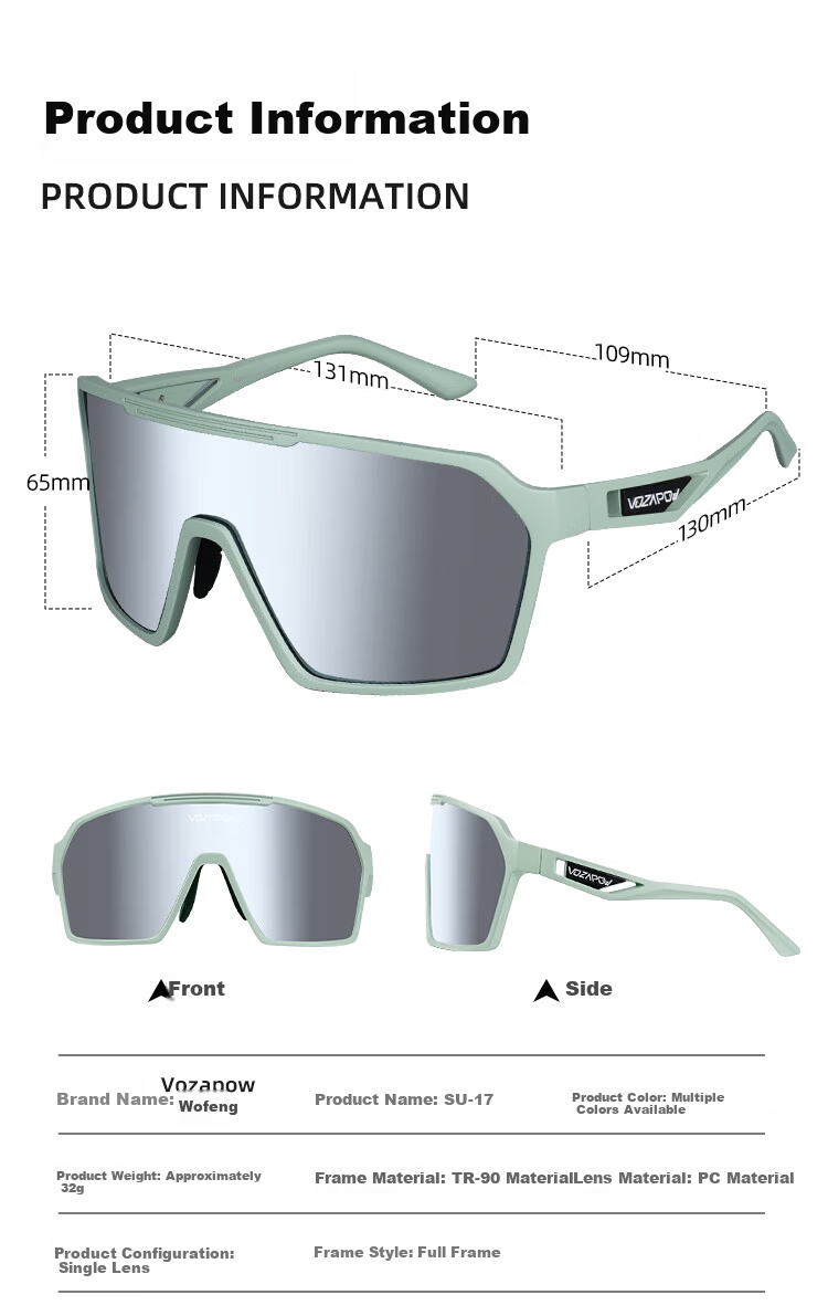VOZAPOW Polarized Sunglasses for Hiking, Outdoor Sports Goggles, Windproof Cycling Fishing Sunglasses 10