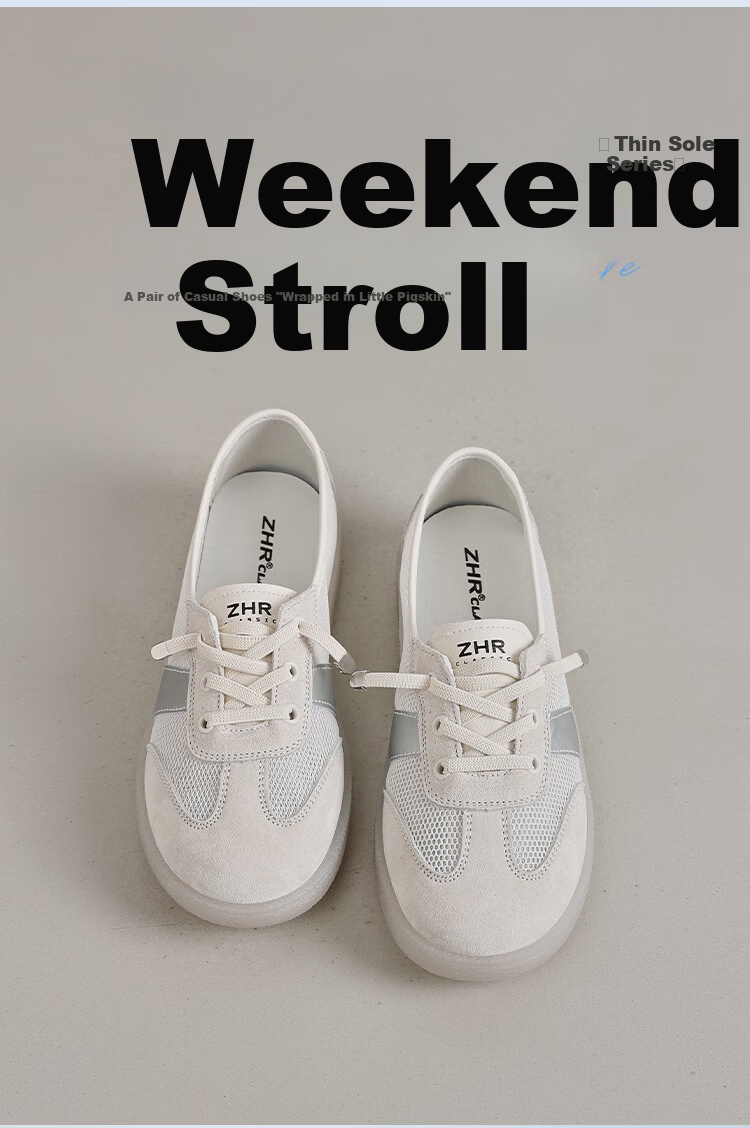 ZHR Women's White Sneakers, Summer 2026 Thin Style, Breathable Mesh Casual Sports Shoes for Women, A170E Beige Silver, Size 36 2