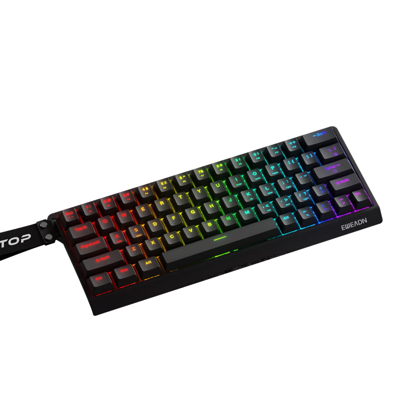 EWEADN DK68 Mechanical Gaming Keyboard Hot-Swappable Wired Customizable 68-Key Layout High-Profile Side-Printed Keycaps Desktop Office