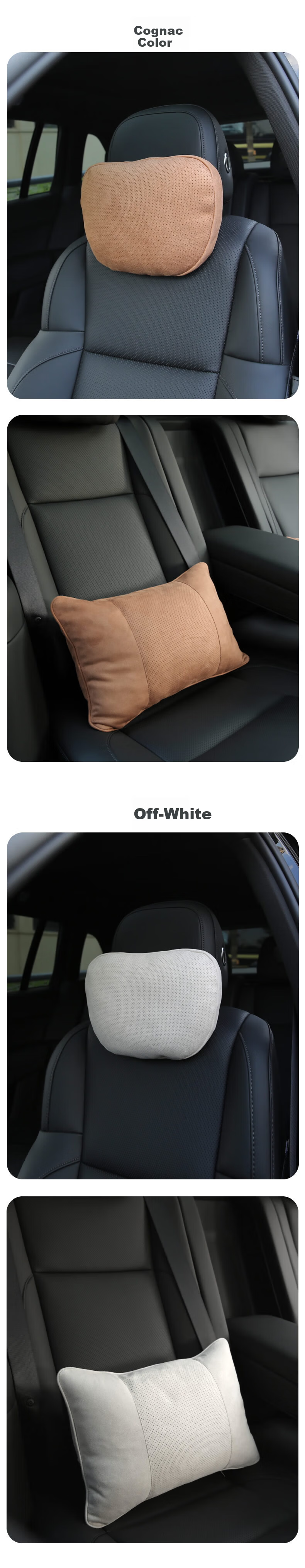 BIMLL Car Headrest for Mercedes-Benz S-Class Perforated Maybach Seat Pillow Neck Support Lumbar Cushion Universal Car Use 13