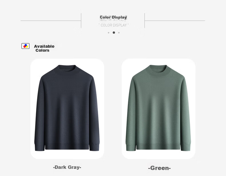 Hengyuanxiang Fine Spun Wool Thickened Half Turtleneck Men's 100% Pure Wool Winter New Knit Sweater Machine Washable 10