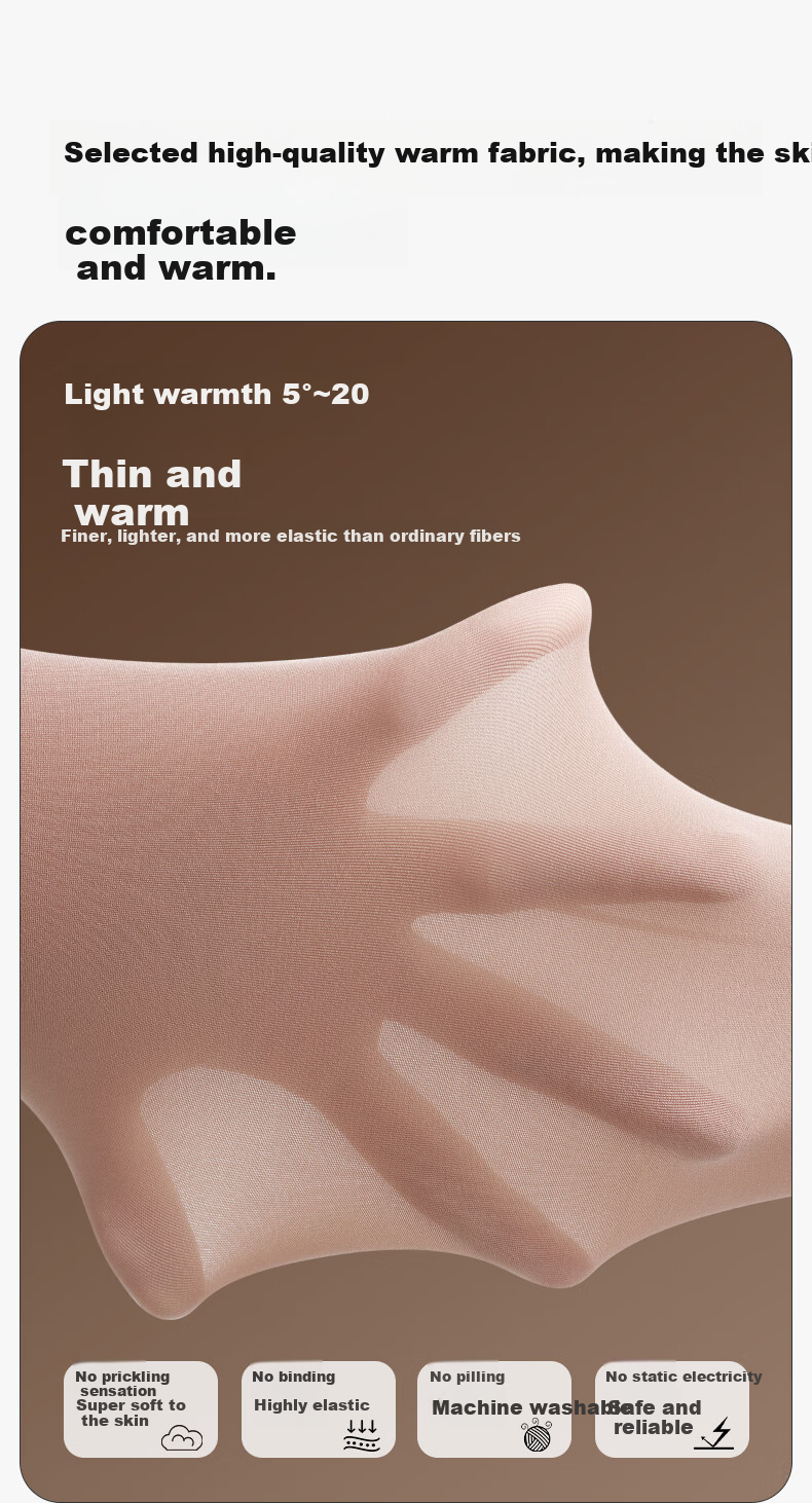 Herbal Original Skin Women's Thermal Underwear Set Autumn Top and Bottom Hyaluronic Acid Ultra-Thin Invisible Seamless Skin Care Shirt 5