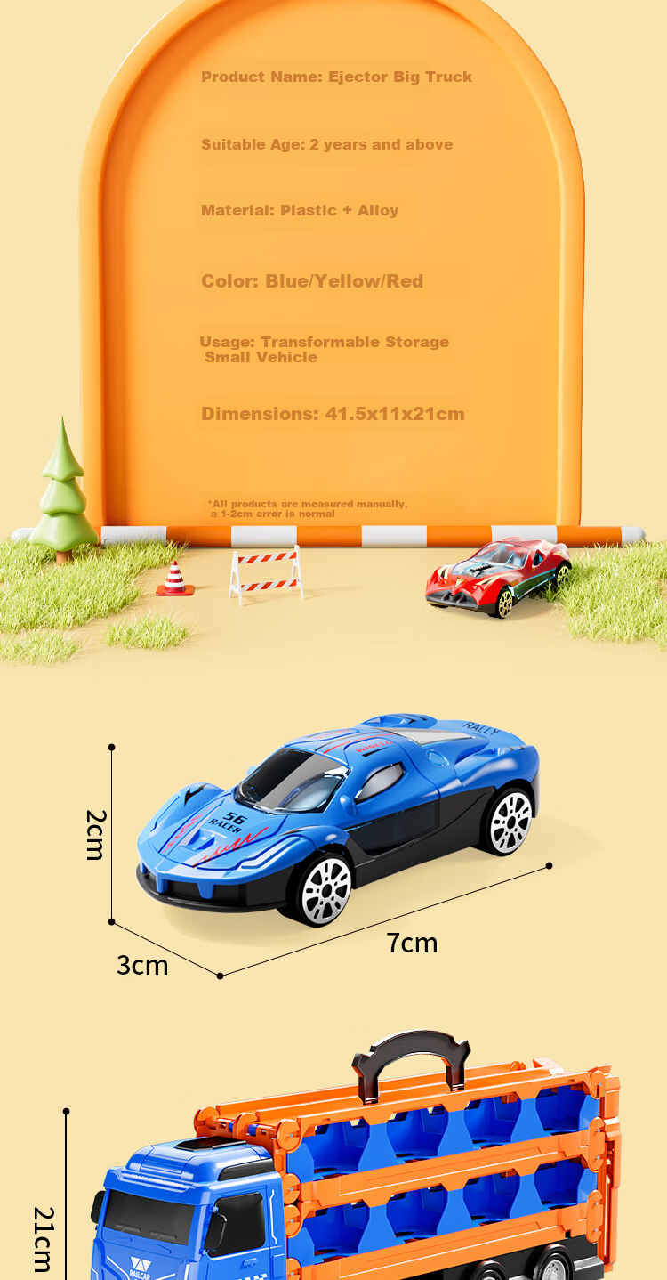 Miaobeile Children's Dinosaur Toy Car for Boys 3-6 Years Old Swallowing Ejecting Track Alloy Small Car Baby Birthday Gift 11