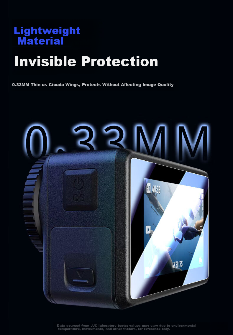JJC Tempered Glass Screen Protector and Lens Film for DJI Action 5 Pro Osmo Sports Camera Accessories 4
