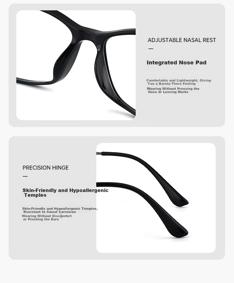Dr. Ouna Reading Glasses, High-Definition Anti-Blue Light, Premium Presbyopic Glasses for Men And Women, 300 Degrees, Purple Silver 3