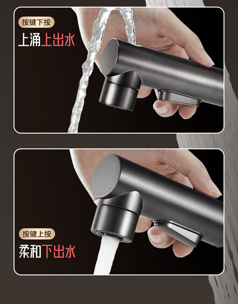 IVORPO German Basin Faucet Pull-Out Hot and Cold Bathroom Sink Tap 6
