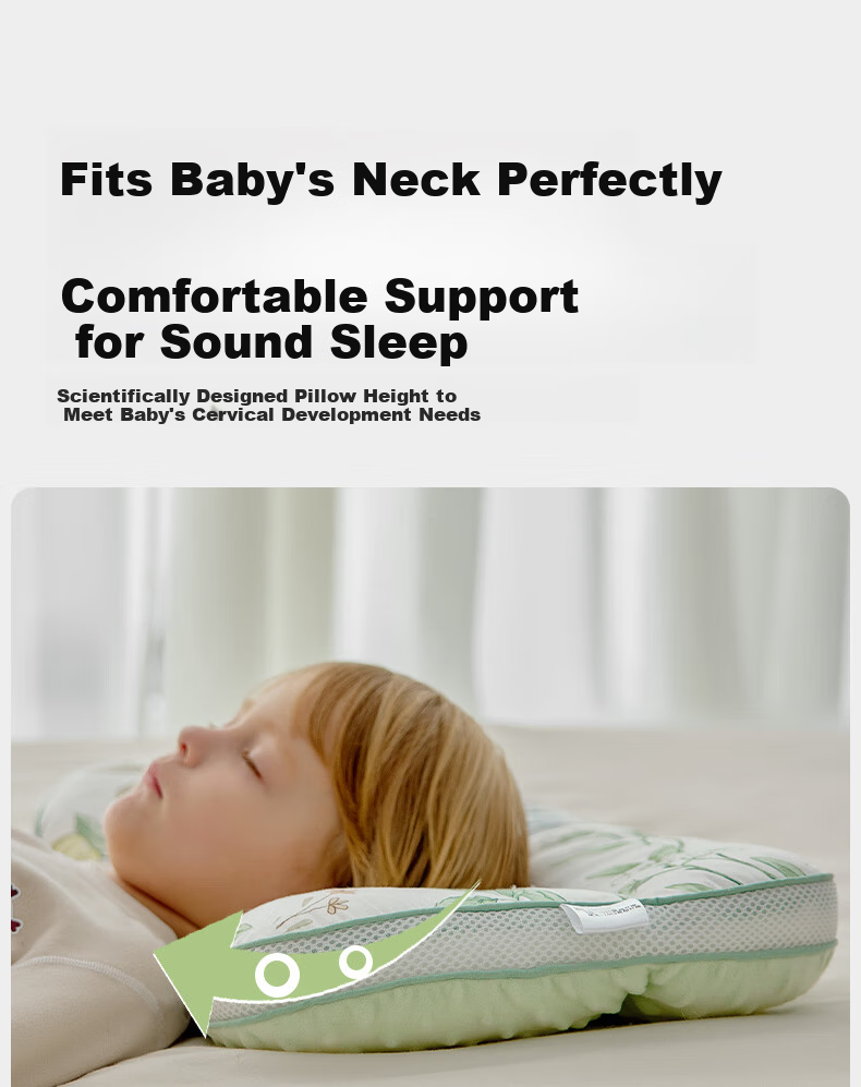 OUYUN Baby Pillow 1-3 Years Old Children's Zoned Spine Protection Shaping Pillow Kindergarten Newborn Gift Castle 11