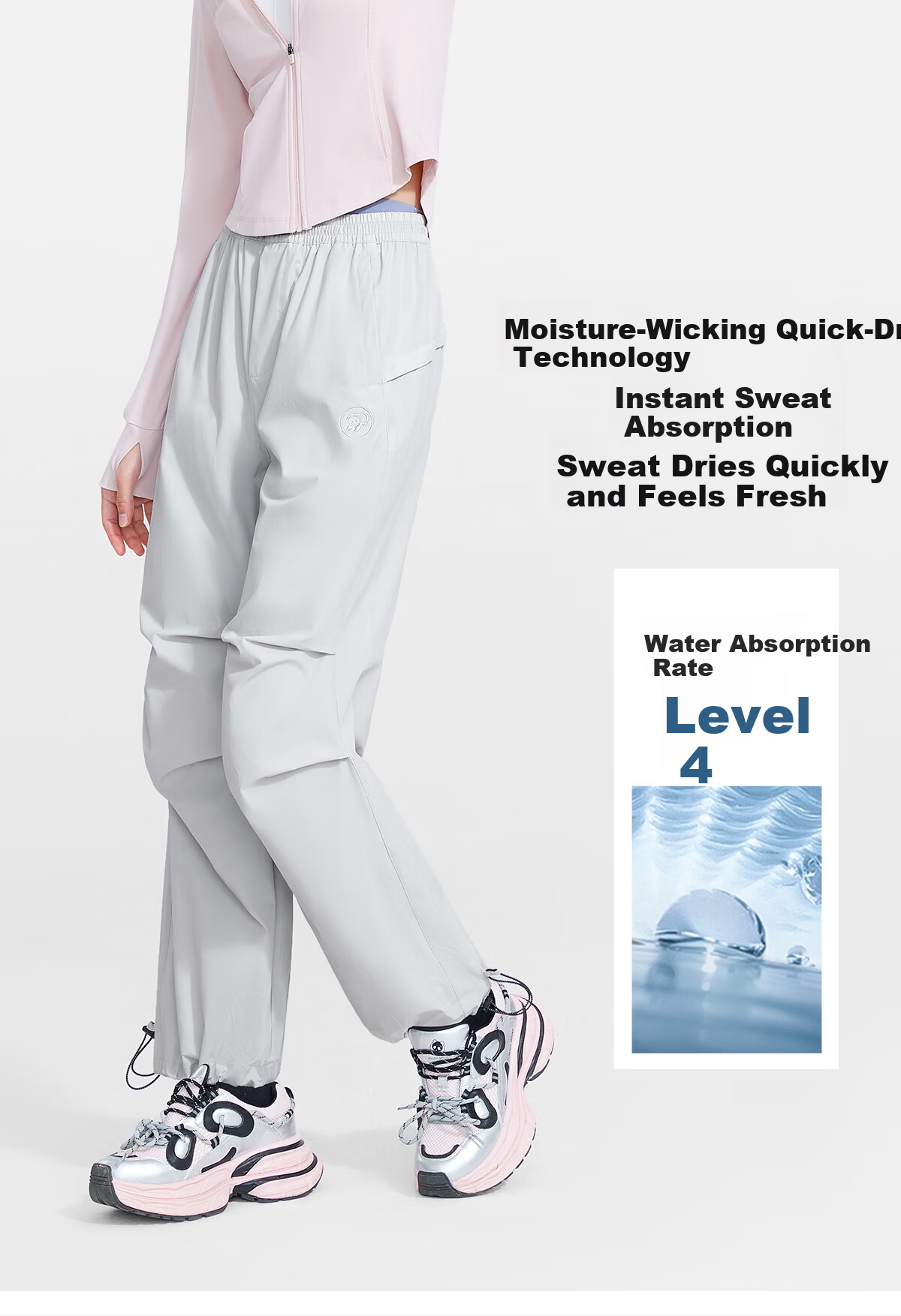 Xiongmao Luotuo Series Cooling Summer Pants for Women, Paratrooper Style, Outdoor Hiking Versatile Straight-Leg Quick-Dry Pants 9196 Brown, XXL 3