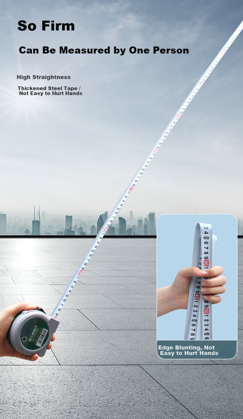 BERRYLION Ultra-Compact Steel Tape Measure Thickened Household Tape Measure Box Tape 10m x 25mm High Precision Ruler 13