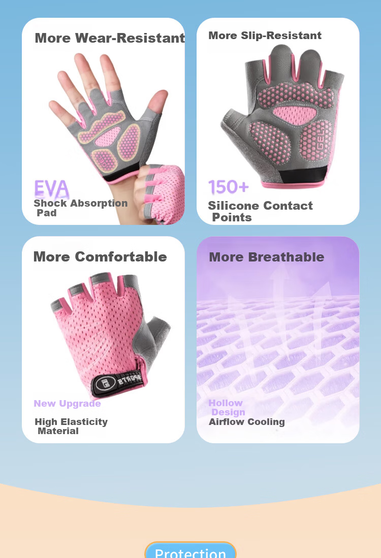 Ousen Kids Cycling Gloves and Knee Pads Set Anti-Fall Thickened Dance Knee Protection for Girls Summer Thin Version 10